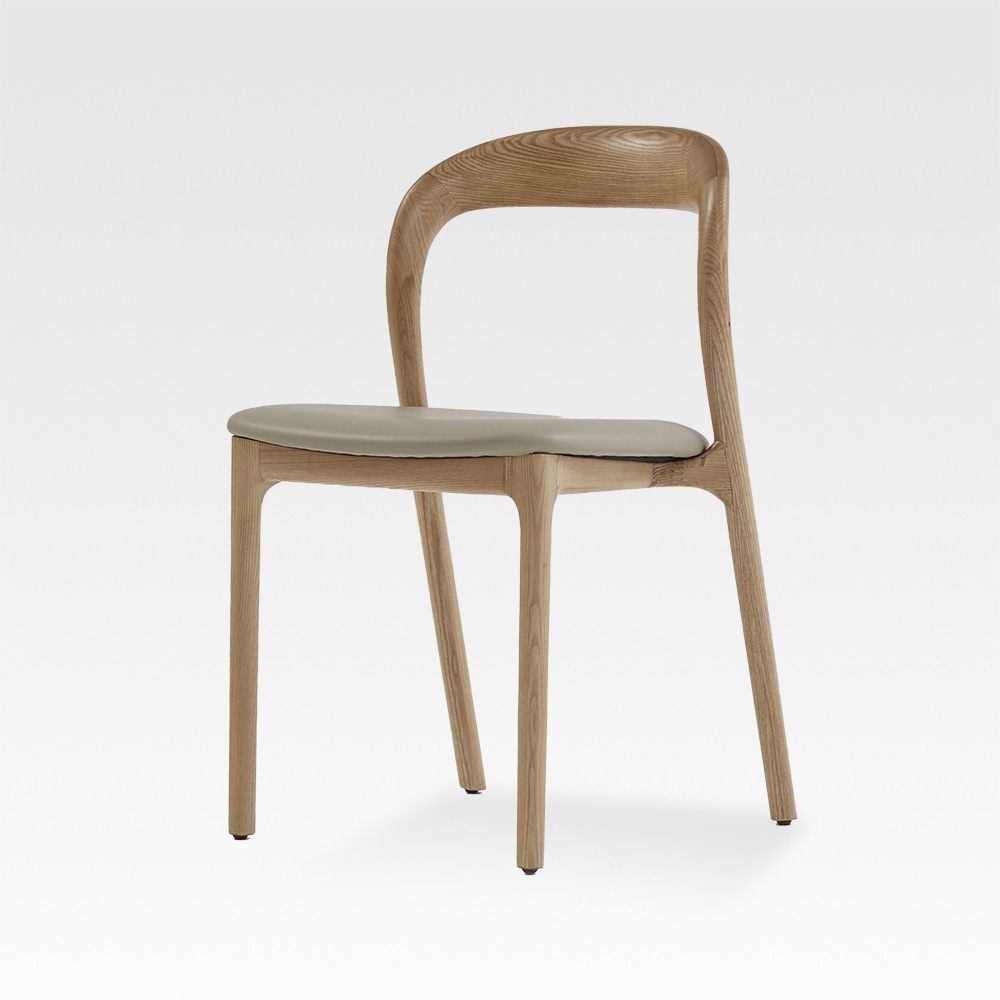 LSC-078 카페 식당 곡선 디자인 원목의자